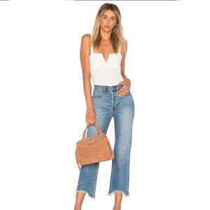 Free People Pippa V-Wire Bodysuit in Ivory Size Small